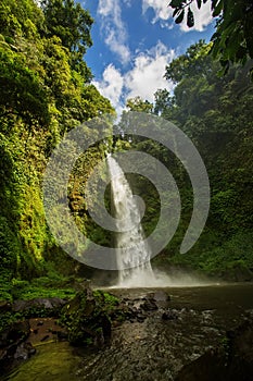 Giant Nungnung waterfall on Bali island, Indonesia