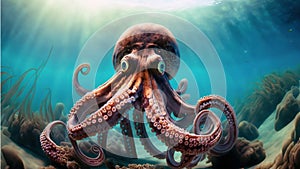 Giant Octopus in the Depths photo