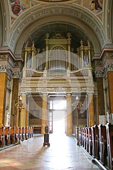 Giant organ in old Church