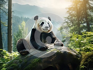 Giant Panda  Made With Generative AI illustration