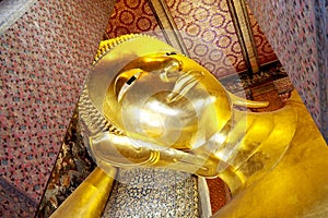 Giant reclining Buddha in Bangkok, Thailand