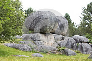 Giant rocks in Outeiro de Rei Lugo, Spain photo