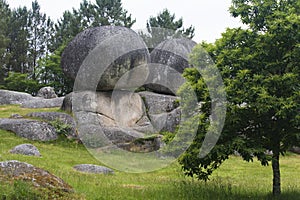 Giant rocks in Outeiro de Rei Lugo, Spain photo