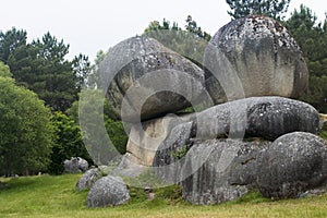 Giant rocks in Outeiro de Rei Lugo, Spain photo