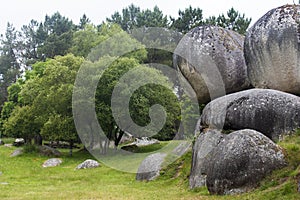 Giant rocks in Outeiro de Rei Lugo, Spain photo