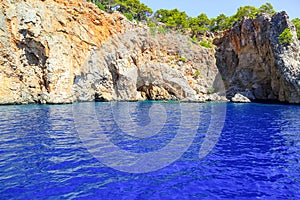 Giant rocks with the spectacular view of the Mediterranean,