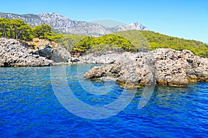 Giant rocks with the spectacular view of the Mediterranean,