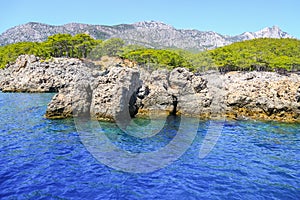 Giant rocks with the spectacular view of the Mediterranean,
