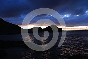 Cloudy late evening view of Giant\'s Causeway - Ireland tourism photo