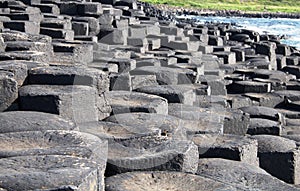 Giant`s Causeway basalt columns photo