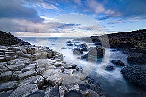 The Giant`s Causeway in the morning. photo