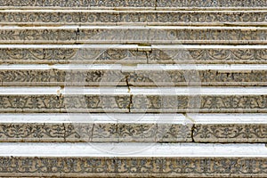 Giant`s staircase of Doge`s Palace or Palazzo Ducale, Venice, Italy. This old building is a famous landmark of Venice