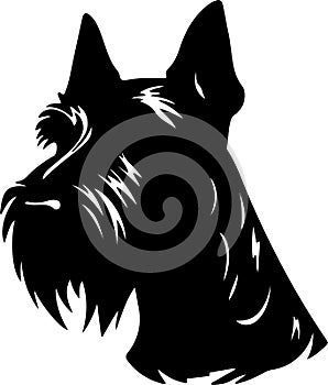 Giant Schnauzer Black Silhouette Generative Ai