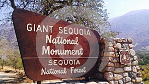 Giant Sequoia National Forest Sign photo