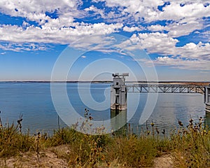 Giant spillway at the Lake McConaughy dam photo