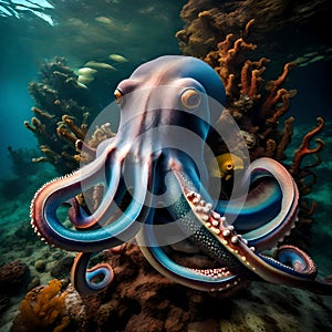 Giant squid - ai generated image