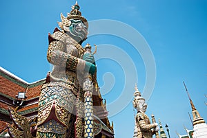 Giant standing demons guarding in Grand palace