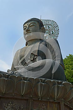 Giant statue of Buddha in the Sinheungsa Temple in Seoraksan