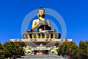 Giant Statue Of Lord Budhha In Ravangla Sikkim photo