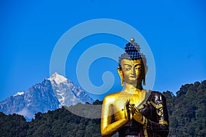 Giant Statue Of Lord Budhha In Ravangla Sikkim photo