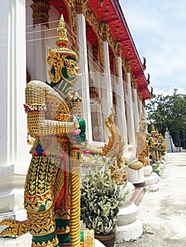 The Giant statues guarding the church