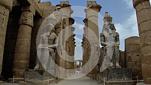 Giant statues at Karnak in Luxor, Egypt
