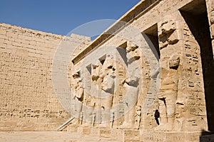 Giant statues, Medinet Habu Temple photo