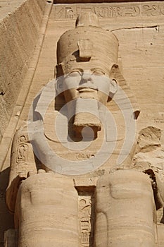 GIANT STATUES OF RAMSES II IN ABU SIMBEL TEMPLE