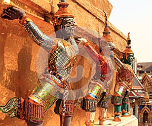 Giant Statues in Wat Phra Kaew photo