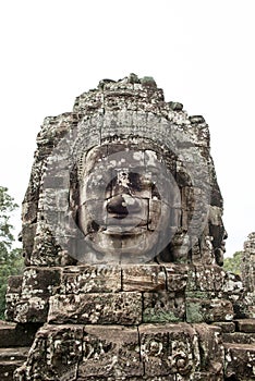 Giant stone faces at Prasat Bayon, Angkor Wat