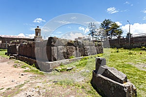 Giant stone penis fertility temple Chucuito, Puno, Lake Titicaca, Peru