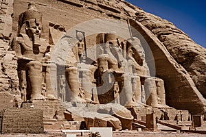 Giant Stone Statues at Temple of Kom Ombo