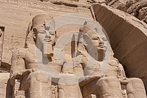 Giant Stone Statues at Temple of Kom Ombo