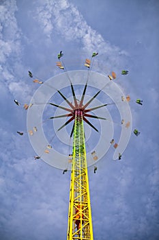 Giant stride in an amusement park