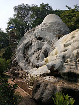 Giant Sulphur Rock at Hot Spring Area photo