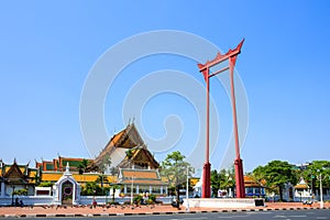 The giant swing (Sao Ching Cha) and Wat Suthat temple