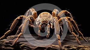 Giant tarantula Lasiodora parahybana. AI Generative photo