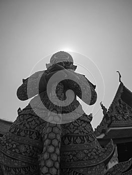 Giant at the temple of the Emeral Buddha