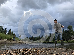 Giant thunderstorm while fishing in Alaska