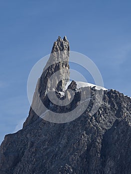 Giant tooth peak in the Mont Blanc Massif