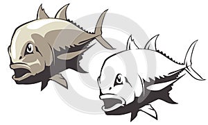 Giant Trevally Fish Vector