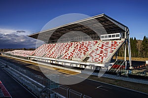 Giant tribune with colorized seats