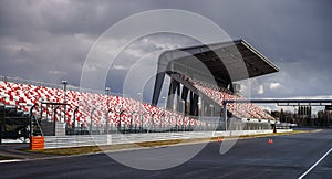 Giant tribune with colorized seats