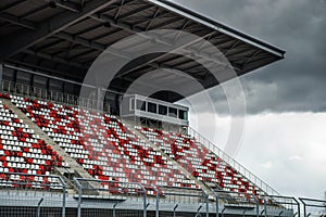 Giant tribune with colorized seats