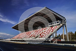 Giant tribune with colorized seats