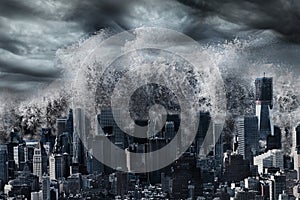 Tsunami tidal wave photo