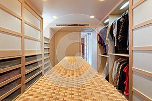 Giant walk-in closet with drawers