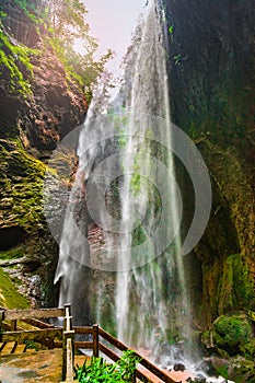 Giant Waterfalls in Longshuixia Fissure, Wulong, China