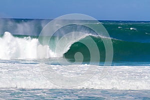 Giant Wave Break in Hawaii