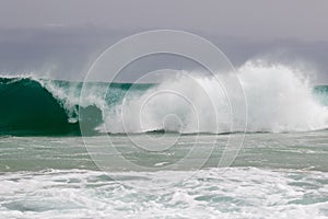 Giant wave hits the shore